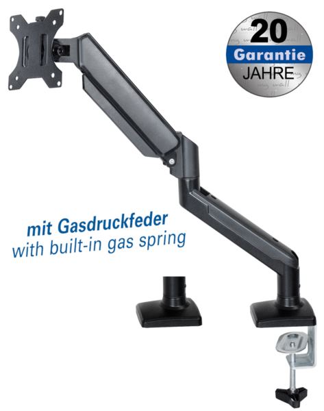 Transmedia Full-motion desk stand with gas spring