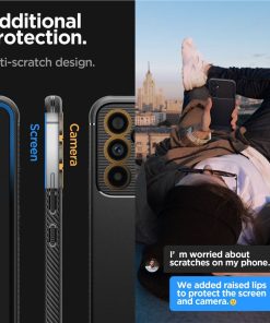 Spigen Rugged Armor, zaštitna maska za telefon, crna - Samsung Galaxy A54 5G (ACS05888)