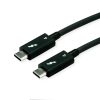 Roline USB-C Thunderbolt 4 kabel, 40Gbit/s, 100W, C-C, M/M, pasivni, 1.0m, crni