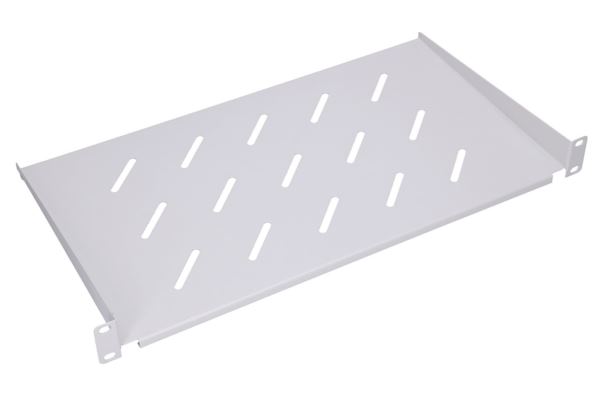 NaviaTec 19" polica za mrežni ormar, 350 mm, 1U, Cantilever, siva