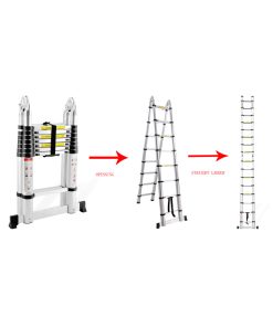 ProScope teleskopske ljestve (Preklopne) #DLT708F (2x8 stepenica / 237-500 cm) + stabilizator - PRO