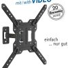 Transmedia Highly flexible TV wall bracket, 23" - 65", Black