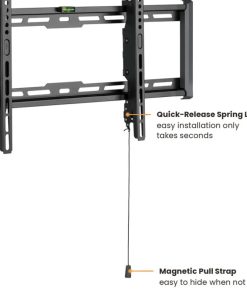 Roline VALUE zidni nosač za TV 37-80", nagibni, udaljenost od zida 47mm, nosivost 75kg, crni
