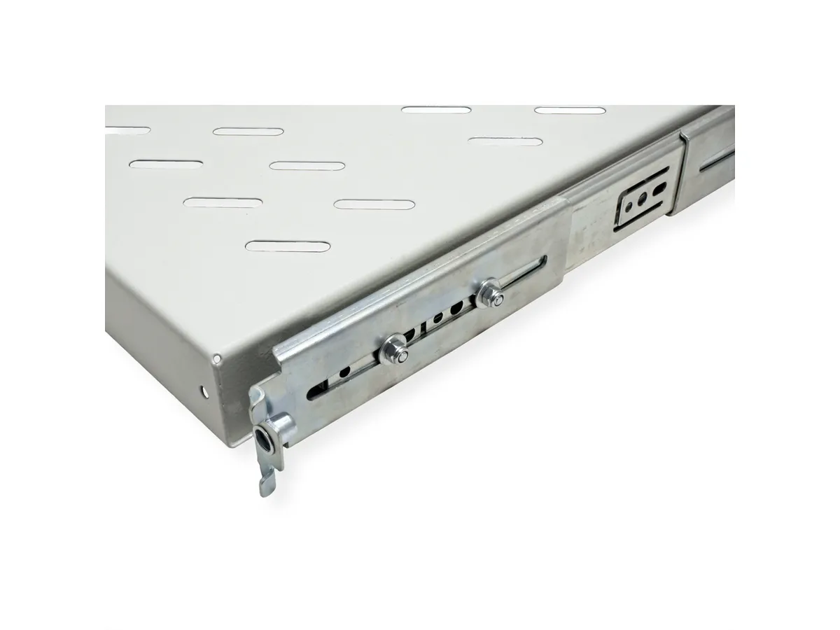Roline 19" 1U izvlaćiva polica, D=350mm, nosivost 25kg, siva