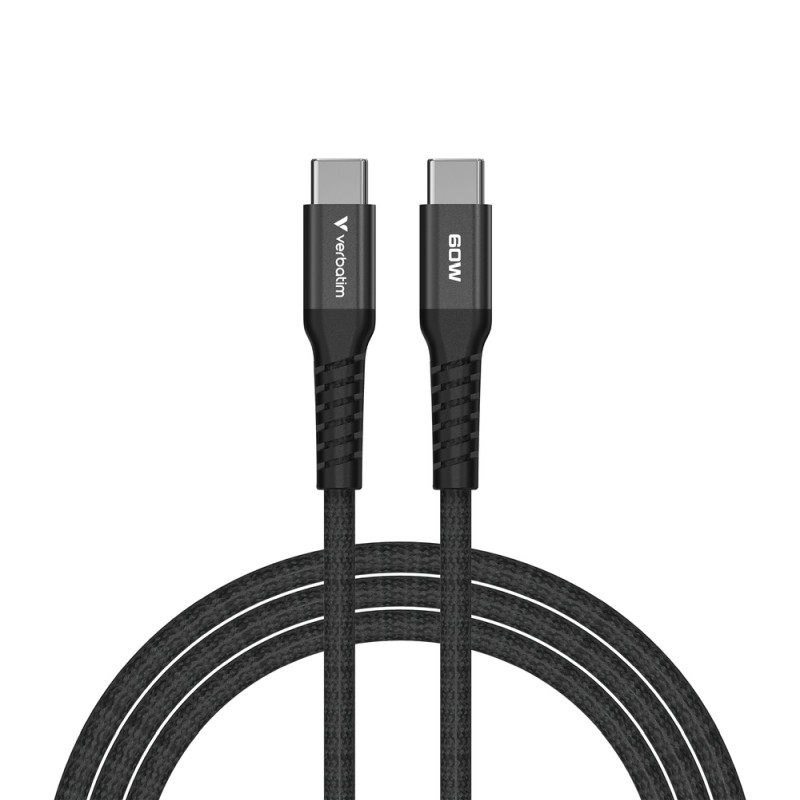 Verbatim Sync & Charge Magnetic kabel USB-C na USB-C, M/M, 60W PD3.0/QC3.0, crni, 1.2m