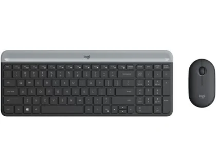 Logitech MK470 Slim bežična tipkovnica+miš, USB, crna (920-009264)