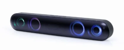 Gembird Bluetooth soundbar with LED light effect, black