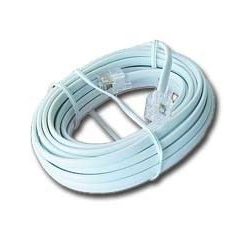 Gembird Telephone cord 6P4C, 3 meters, white