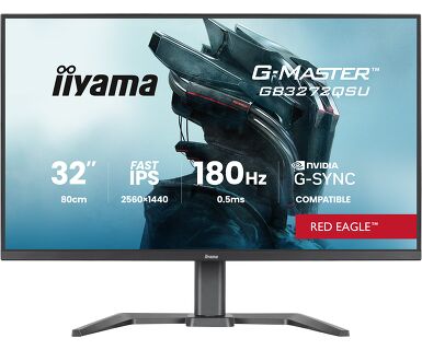 IIYAMA 32" GB3272QSU-B1 QHD (2560×1440) IPS, 180Hz, 400 cd/m2, 1000:1, 0.5ms, 2×HDMI/DP, 4×USB, HAS, zvučnici