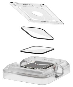 Spigen ProFlex EZ Fit, zaštitno staklo za Apple pametni sat, 2 kom + okvir za poravnanje - Apple Watch 9/8/7 41mm (AFL04052)