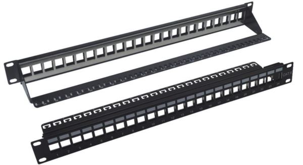 MaxLink Patch panel 19" - 1U, 24 ports, empty, STP ready