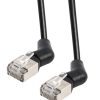 Transmedia CAT6a U FTP Patch Cable 0,5m black, 360° rotatable