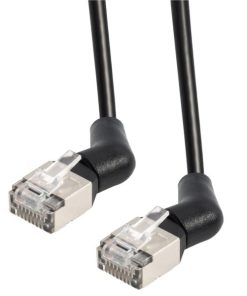 Transmedia CAT6a U FTP Patch Cable 0,5m black, 360° rotatable