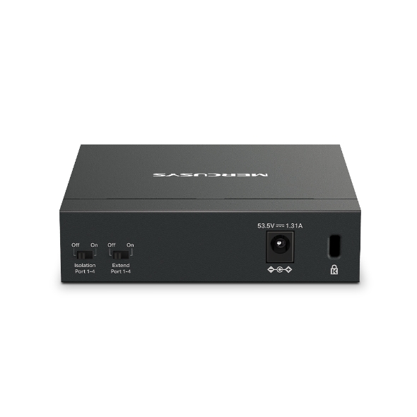 Mercusys 5-Port Gigabit Desktop preklopnik (Switch) 4× Gigabit PoE+, 1× Gigabit Non-Po, Plug & Play, metalno kučište