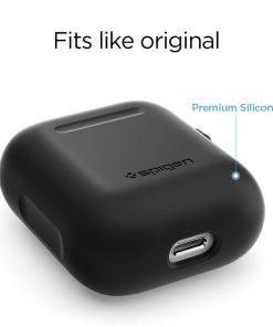 Spigen Silicone case, zaštitna maska za AirPods, crna - AirPods 1/2019 (066CS24808)