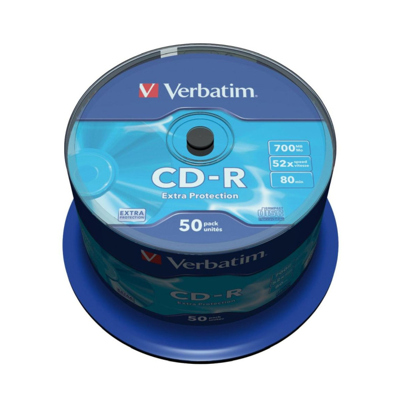 CD-R Verbatim 700MB 52× DataLife/Extra Protection 50 pack spindle