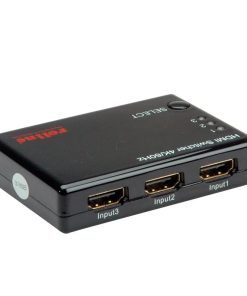 Roline HDMI trosmjerni preklopnik + daljinski upravljač, 4K (3 ulaza/1 izlaz)