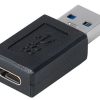 Transmedia USB type C jack to USB 3.0 3.1 type A plug