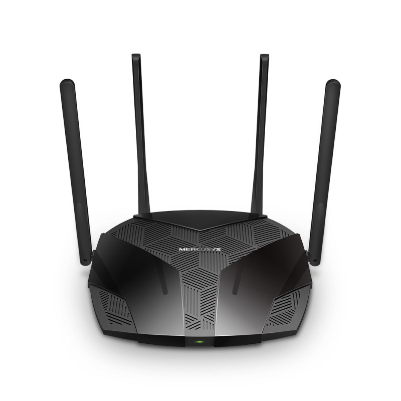 Mercusys MR80X AX3000 bežični usmjerivač (Dual-Band WiFi 6 Router) 574Mbps/2402Mbps (2.4GHz/5GHz), 802.11ax/ac/a/b/g/n, 3×G-LAN, 1×G-WAN, 4×5 dBi fiksne omni-direkcione antene