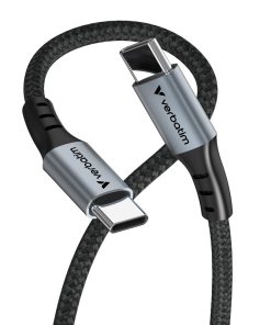 Verbatim Sync & Charge kabel USB-C na USB-C, M/M, 100W PD3.0/QC3.0, crni, 1.2m