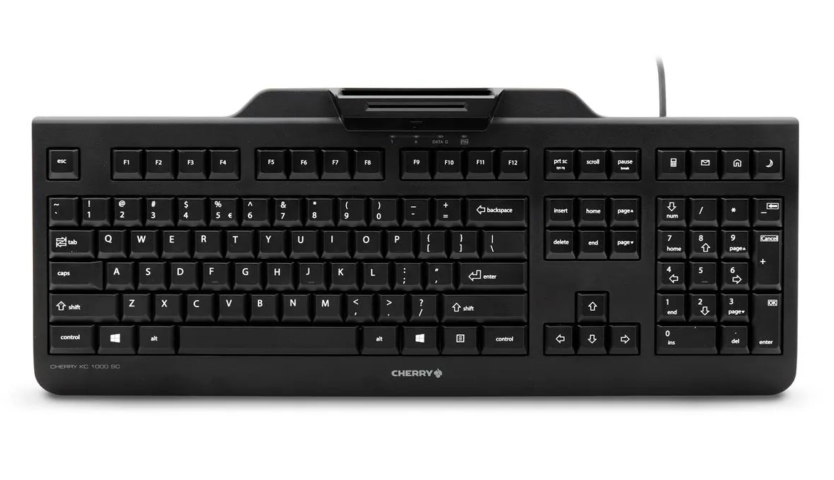 Cherry KC 1000SC tipkovnica sa čitačem Smart kartica, USB, crna
