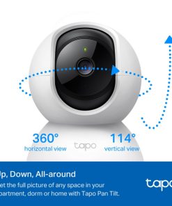 TP-Link Tapo C200 kamera FHD, H.264, 360°/114° Pan/Tilt, Advanced Night Vision, microSD, dvosmjerni audio, detekcija pokreta, Wi-Fi, Tapo app