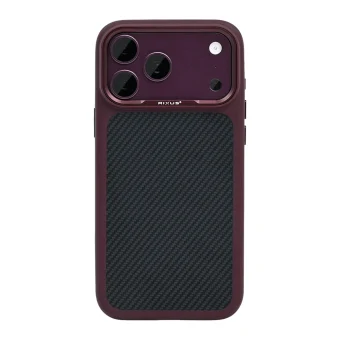 Rixus Mag Carbon With MagSafe Compatible For Apple iPhone 17 Pro, 18 Pro Deep Purple