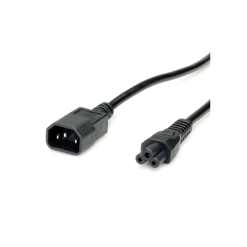 Roline VALUE naponski kabel, IEC320 C14-C5, M/F, 1.8m, crni