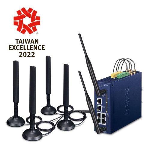 Planet Industrial 5G NR Cellular Wireless Gateway with 5-Port 10 100 1000T