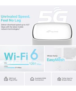 TP-Link 5G AX1800 bežični usmjerivač (Dual-Band Gigabit Router) 574Mbps/1201Mbps (2.4GHz/5GHz), 1×G-WAN, 2×G-LAN, 10 antena