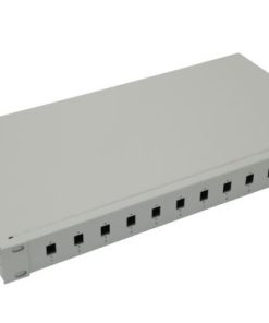 NFO Patch Panel 1U 19" - 12x SC Simplex LC Duplex, Closed, 1 tray