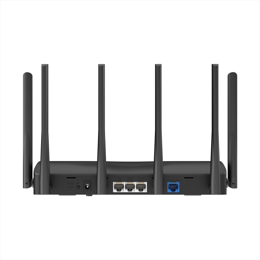 Mercusys BE3600 bežični usmjerivač (Duali-Band Wi-Fi 7 Router) 688Mbps/5760Mbps (2.4GHz/5GHz), 802.11be/ax/ac/a/b/g/n, 3×G-LAN, 1×G-WAN, 6x fiksne omni-direkcione antene