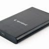 Gembird USB 3.1 2.5'' enclosure with USB Type-C port, brushed aluminum, black