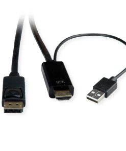 Roline UHDTV - DisplayPort kabel, M/M, 2.0m, crni