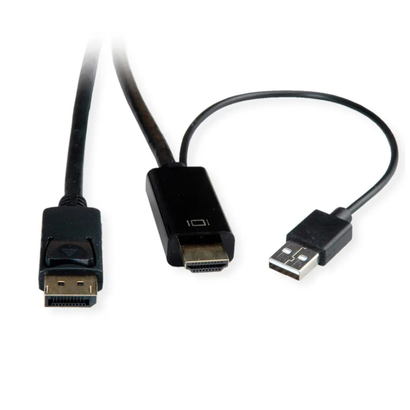 Roline UHDTV - DisplayPort kabel, M/M, 2.0m, crni