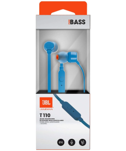 JBL T110E, in-ear slušalice s mikrofonom i upravljanjem s jednom tipkom, plave