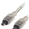 Transmedia Firewire 4 pin plug to 4 pin, 3m transparent