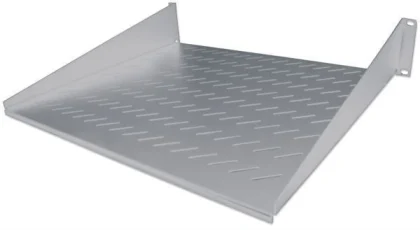 NaviaTec 19" polica za mrežni ormar, 457 mm, 2U, Cantilever, siva