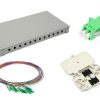 NFO Patch Panel 1U 19" Closed - Singlemode 12x LC APC Duplex Adapter Pigtail kazeta SET