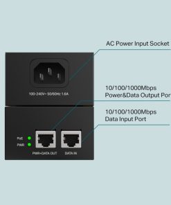 TP-Link PoE++ Injector Adapter, 1×Gbit PoE Port, 1×Gbit Non-PoE Port, 802.3at/af/bt, Data+Power po istom kablu do 100m, metalno kućište