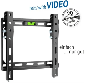 Transmedia Tiltable ultra-slim TV wall mount, 13" - 43", Black