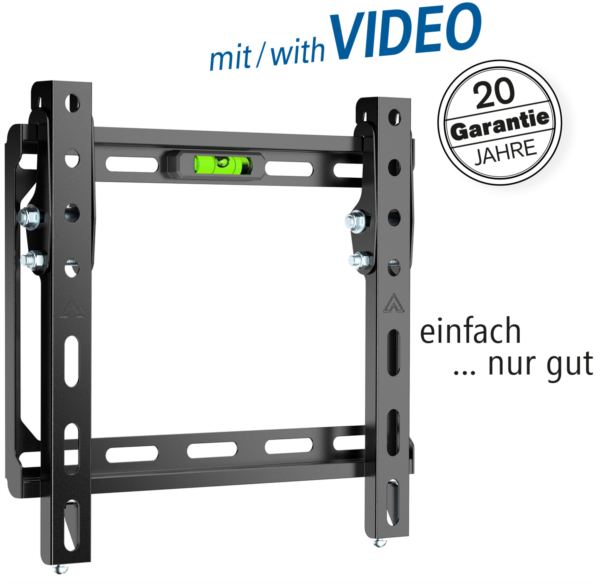 Transmedia Tiltable ultra-slim TV wall mount, 13" - 43", Black