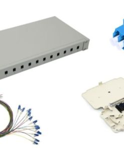 NFO Patch Panel 1U 19" Closed - Singlemode 12x LC UPC Duplex Adapter Pigtail kazeta SET