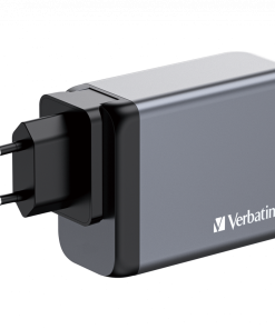 Verbatim GNC-200 GaN zidni punjač 200W, 4 priključka, 2×USB-C PD 100W / 1×USB-C PD 65W / 1×USB QC 3.0