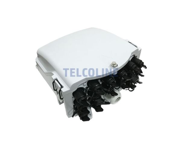 NFO Splice Closure 16F pre-connected, equipped with 16 E-Adapters