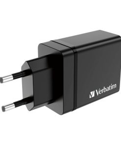 Verbatim zidni punjač 30W, 3×USB-A/1×USB-C, crni
