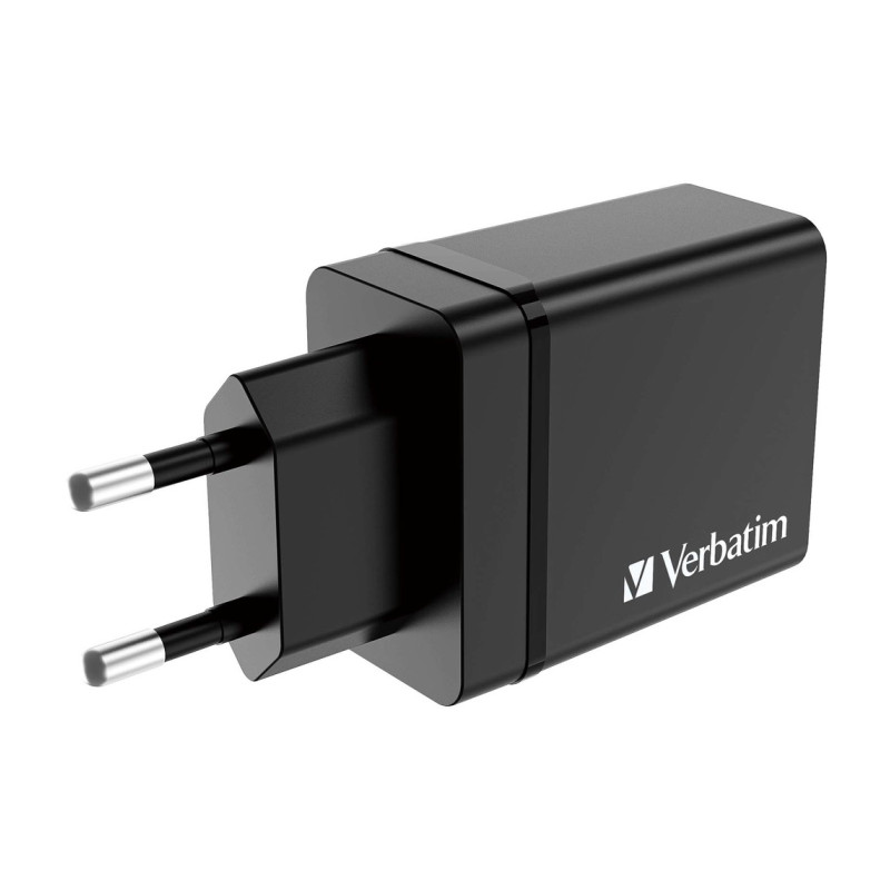 Verbatim zidni punjač 30W, 3×USB-A/1×USB-C, crni