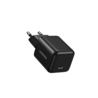 UGREEN zidni punjač 20W, 1×USB-C, GaN, crni
