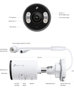 TP-Link VIGI InSight S355 Full color kamera 2K 5MP, H.265+, 6mm leća, RJ45, Night Vision, microSD, dvosmjerni audio, detekcija pokreta, vodootporna IP67, VIGI app