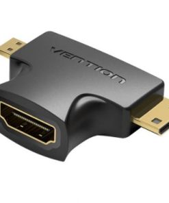 Vention 2 in 1 Mini HDMI and Micro HDMI Male to HDMI Female Adapter Black